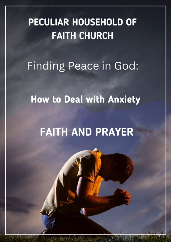 Image of finding peace in God with a man praying